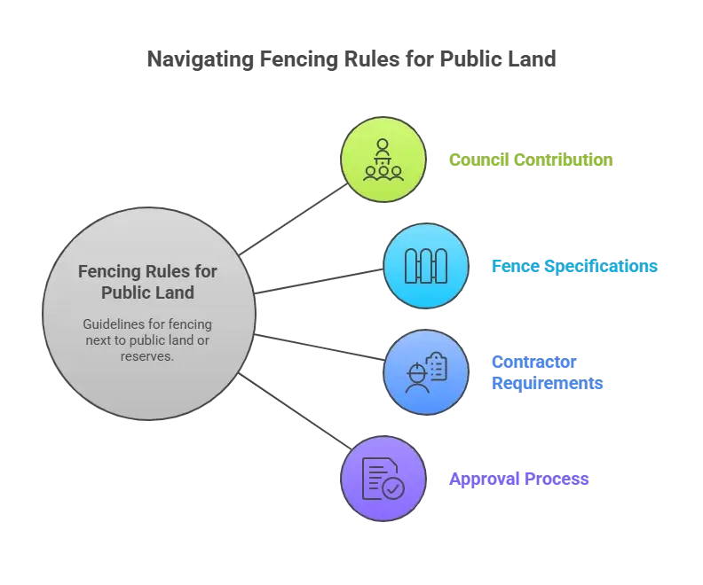 Fence regulations in public lands or reserves
