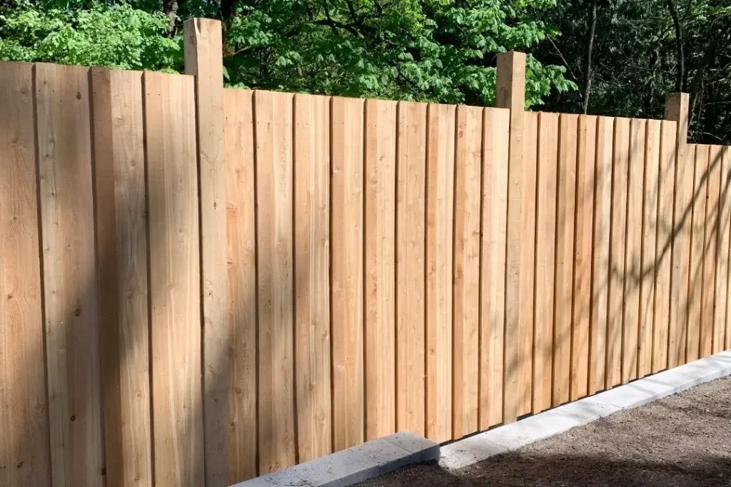 wooden privacy fence